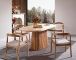 Savana Oval Ahşap Bohem Yemek Masası 90x170 - Görsel 5