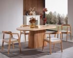 Savana Oval Ahşap Bohem Yemek Masası 90x170 - Görsel 7