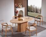 Savana Oval Ahşap Bohem Yemek Masası 90x170 - Görsel 10