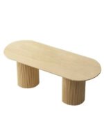 Sierra İskandinav Oval Ahşap Bohem Masa 90x180 - Görsel 2