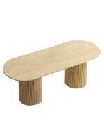 Sierra İskandinav Oval Ahşap Bohem Masa 90x180 - Görsel 3