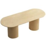 Sierra İskandinav Oval Ahşap Bohem Masa 90x180 - Görsel 4