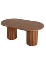 Sierra İskandinav Oval Ahşap Bohem Masa 90x180 - Görsel 6