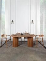 Sierra İskandinav Oval Ahşap Bohem Masa 90x180 - Görsel 8