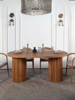 Sierra İskandinav Oval Ahşap Bohem Masa 90x190