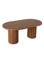 Sierra İskandinav Oval Ahşap Bohem Masa 90x190 - Görsel 3