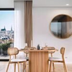 Sindi İskandinav Natural Ahşap Masa Sandalye Takımı 90x130