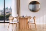 Sindi İskandinav Natural Ahşap Masa Sandalye Takımı 90x130 - Görsel 2