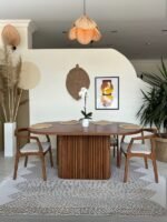 Terra Oval Ceviz Ahşap Bohem Masa 80x160