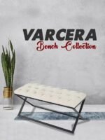 Varcera Siyah Çapraz Metal Ayaklı Bench Puf - Görsel 23