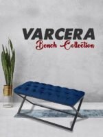 Varcera Siyah Çapraz Metal Ayaklı Bench Puf - Görsel 28