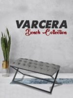 Varcera Siyah Çapraz Metal Ayaklı Bench Puf - Görsel 34