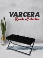 Varcera Siyah Çapraz Metal Ayaklı Bench Puf - Görsel 46