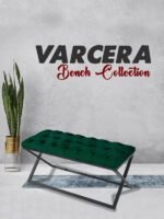 Varcera Siyah Çapraz Metal Ayaklı Bench Puf - Görsel 52