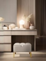 Vetra Mini Gold Royal Sandıklı Dekoratif Puf