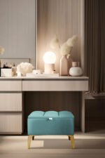 Vetra Mini Gold Royal Sandıklı Dekoratif Puf - Görsel 17