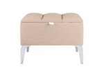Vetra Mini Silver Royal Sandıklı Dekoratif Puf - Görsel 2