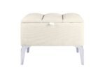 Vetra Mini Silver Royal Sandıklı Dekoratif Puf - Görsel 6