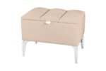Vetra Mini Silver Royal Sandıklı Dekoratif Puf - Görsel 11