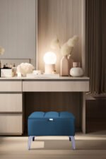 Vetra Mini Silver Royal Sandıklı Dekoratif Puf - Görsel 21