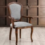 Victoria Kolçaklı Ahşap Oymalı Country Sandalye