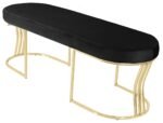 Viego Gold Smooth Bench Puf - Görsel 2