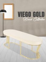 Viego Gold Smooth Bench Puf - Görsel 7