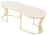 Viego Gold Smooth Bench Puf - Görsel 8