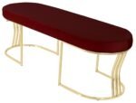 Viego Gold Smooth Bench Puf - Görsel 14