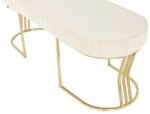 Viego Gold Striped Bench Puf - Görsel 10