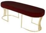 Viego Gold Striped Bench Puf - Görsel 14