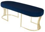 Viego Gold Striped Bench Puf - Görsel 38