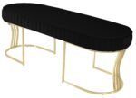 Viego Gold Striped Bench Puf - Görsel 50
