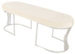 Viego Silver Smooth Bench Puf - Görsel 8