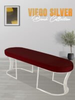 Viego Silver Smooth Bench Puf - Görsel 13