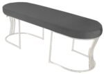 Viego Silver Smooth Bench Puf - Görsel 20