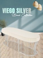 Viego Silver Striped Bench Puf - Görsel 5