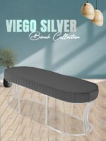 Viego Silver Striped Bench Puf - Görsel 15