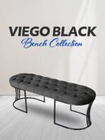 Viego Siyah Bench Puf - Görsel 6