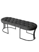Viego Siyah Bench Puf - Görsel 7