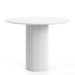 Vintage Yuvarlak Ahşap Bohem Masa 110x110