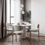 Vintage Yuvarlak Ahşap Bohem Masa 130x130 - Görsel 7