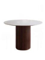 Vintage Yuvarlak Ahşap Bohem Masa 130x130 - Görsel 8