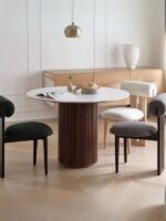 Vintage Yuvarlak Ahşap Bohem Masa 130x130 - Görsel 11