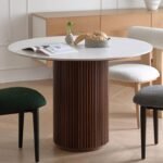 Vintage Yuvarlak Ahşap Bohem Masa 130x130 - Görsel 12