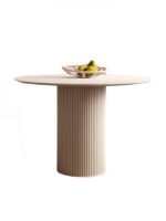 Vintage Yuvarlak Ahşap Bohem Masa 130x130 - Görsel 13