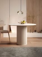 Vintage Yuvarlak Ahşap Bohem Masa 130x130 - Görsel 14