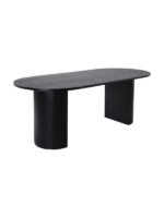 Zeno Oval Ahşap Bohem Yemek Masası 90x200 - Görsel 2
