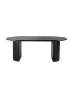 Zeno Oval Ahşap Bohem Yemek Masası 90x200 - Görsel 4