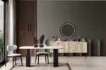 Zeno Oval Ahşap Bohem Yemek Masası 90x200 - Görsel 16